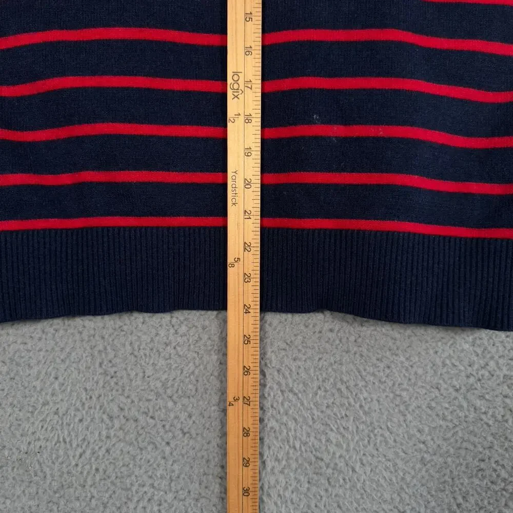 La Ligne X Target Sweater Women 1X Blue Red Stripe Cashmere Blend Balloon Sleeve